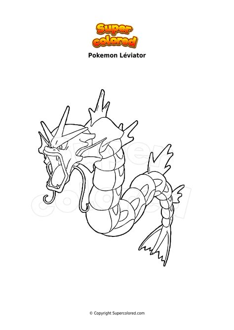 Coloriage Pokemon Léviator Supercolored