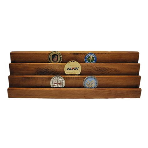 Large Wooden Challenge Coin Display | LogoTags