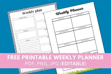 Weekly Schedule Template Pdf