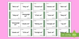 Irish Verbs Past Tense Cards In Gaeilge Teacher Made