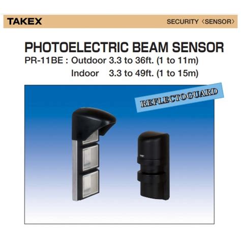 Takex Pr 11be Up To 11m Outdoor 15m Indoor Reflective Photoelectric Beam Sensor