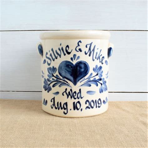 2 Gallon Modern Stoneware - Personalized (Multiple Patterns) | Rowe Pottery