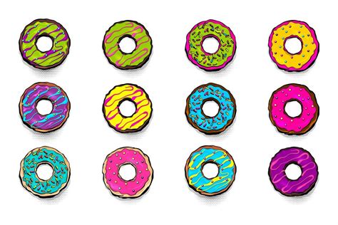 12 Pop Art Donut's | Pop art, Pop art background, Art