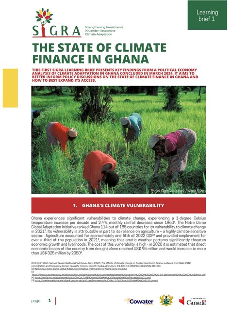 The State of Climate Finance in Ghana Annual Reports – SIGRA