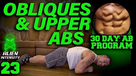 Upper Abs And Obliques Workout At Home 30 Days To Six Pack Abs For Beginner To Advanced Day 23