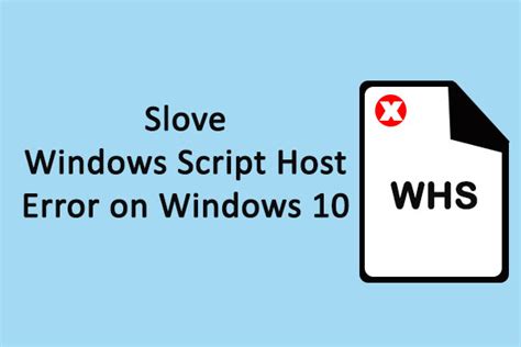 Handbook For Windows Script Host Error Fix On Windows