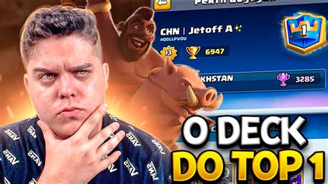 MELHOR DECK USEI O DECK DO TOP 1 DE CORREDOR NO CLASH ROYALE YouTube