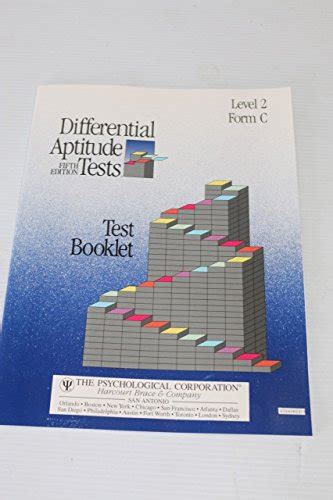 Differential Aptitude Tests Fifth Edition Level 2 Form C Test Booklet