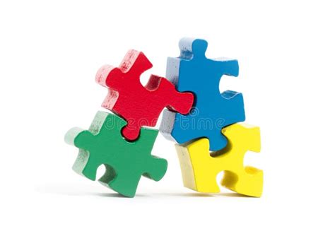 Closeup Of Big Jigsaw Puzzle Pieces Stock Photo Image Of Solution