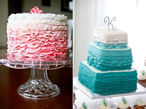 Ombre Ruffle Wedding Cakes Wedding Cake Ombre Gorgeous Wedding Cake