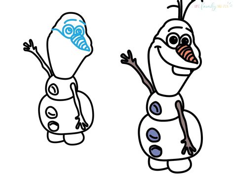 Simple Olaf Drawing Tutorial