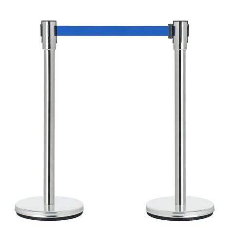 Buy DuraSteel Crowd Control Barriers Line Dividers - Silver Stanchion ...