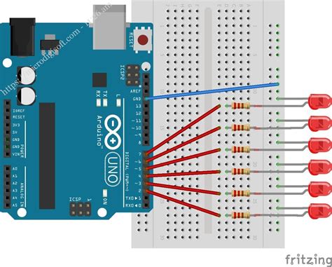 Multiple Led Circuit Diagram Arduino Controlling Multiple Le