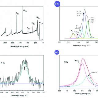 XPS Survey Spectrum A And High Resolution C 1s B N 1s C And Si