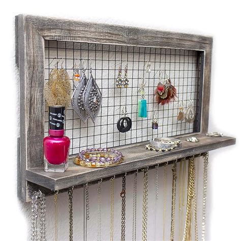 Wooden Wall Mount Jewelry Box Jewelry Guide