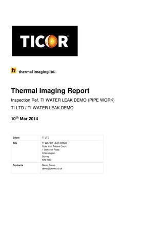 Thermal Imaging Report Template Templates Example Templates