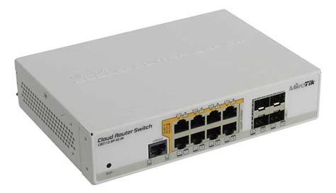 Switch Mikrotik CRS112 8P 4S IN 8x Gigabit PoE 4x SFP Cages