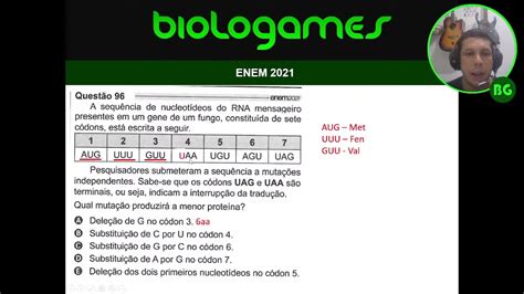 ENEM 2021 PROVA AZUL Questão 96 YouTube