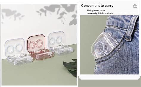 Amazon Lrmgyxl Pcs Flip Top Clear Contact Lens Case Cute Contact