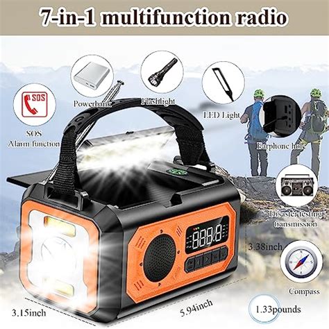 Radio Solaire Portable D Urgence Mah Avec Alerte M T O Noaa