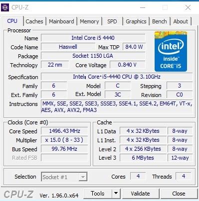 バルク 送料込 動確 Intel Core i5-4440 3 1GHz/TB 3 3GHz 4コア/4スレッド LGA1150 SR14F ...