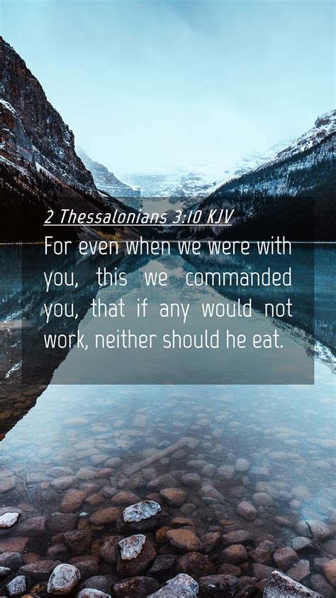 2 Thessalonians 3 10 KJV Mobile Phone Wallpaper For Even When We Were