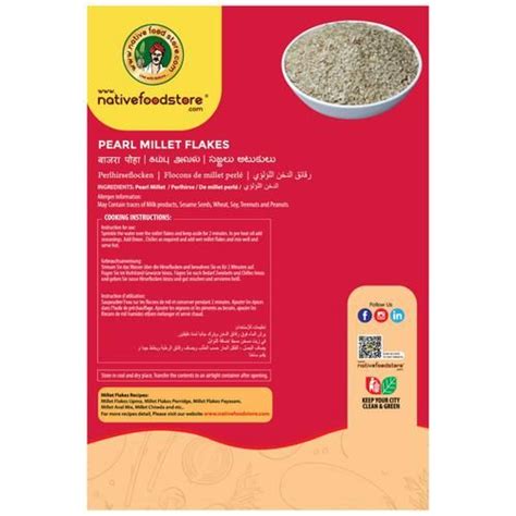 Buy Nativefoodstore Kambu Pearl Millet Flakes Rich In Protein Fibre