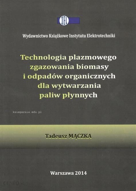 Technologia Plazmowego Zgazowania Biomasy I Odpad W Organicznych Dla