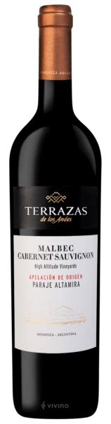 Terrazas De Los Andes Malbec Cabernet Sauvignon Vivino Singapura