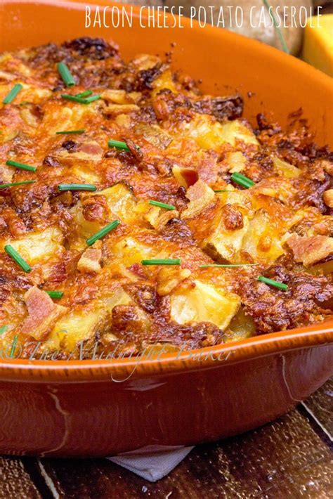 Bacon Cheese Potato Casserole - The Midnight Baker