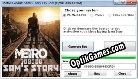 Key For Game Metro Exodus Sams Story Downloads From Optikgames Com