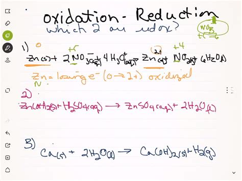 SOLVED Which Two Of The Following Reactions Are Oxidationreduction