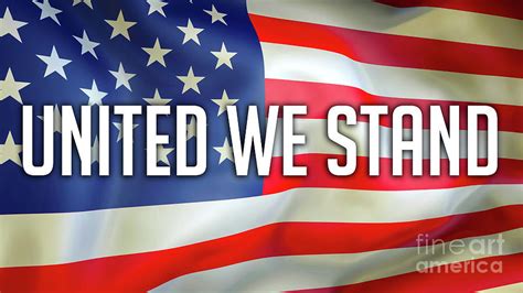 United We Stand On A Usa Flag Background United States Of America Flag