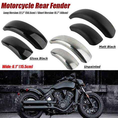 6 1 Flat Motorcycle Rear Custom Steel Fender Black For Harley Bobber Chopper Ebay