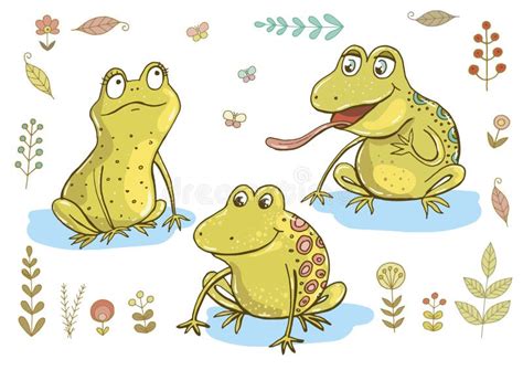 Three Frogs Stock Illustration Illustration Of Frog 36774439