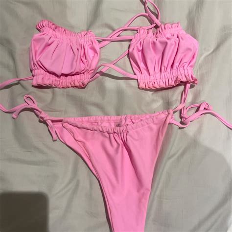 Zaful Hot Pink Bikinis Depop