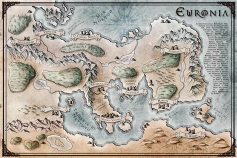 Fantasy Map Euronia By Lunarmorrigan On Deviantart