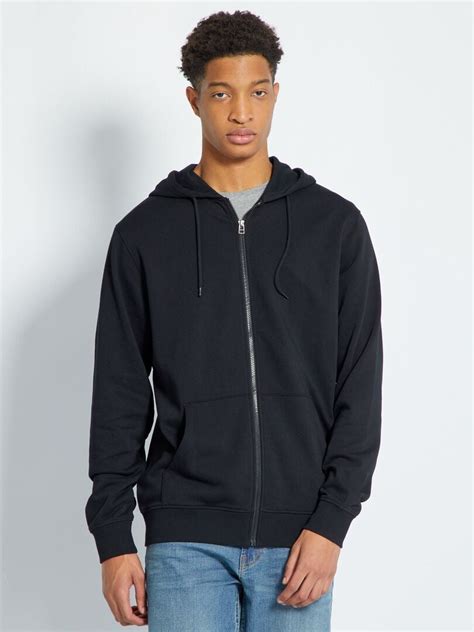 Sweat Capuche Zipp M Noir Kiabi