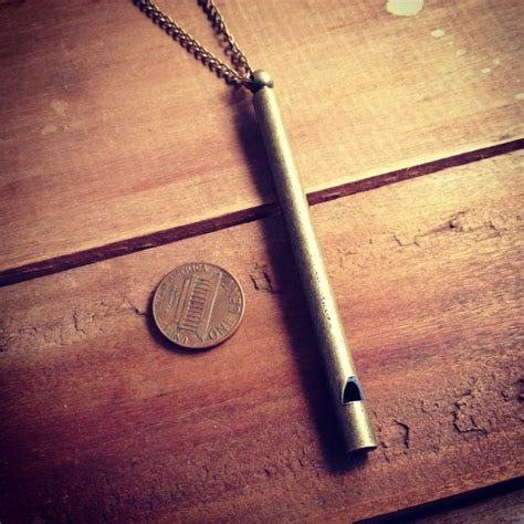 Antique Bronze Whistle Necklace Brass Whistle Really Works