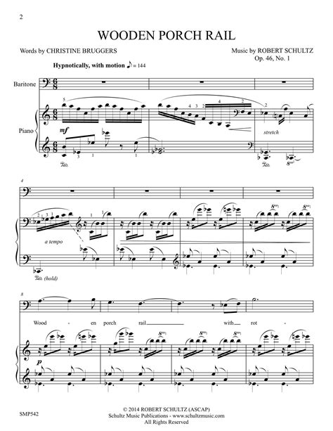 3 Songs for Baritone and Piano | Schultz Music Publications