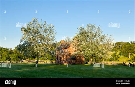 Sunset View Of The Old Stone House At Manassas Civil War Battlefield Where The Bull Run Battle