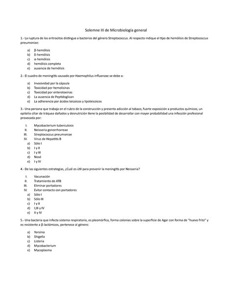 Examen 2019 preguntas y respuestas Solemne III de Microbiología