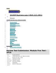 BUS LAW Mod 5 Test Docx Quick Links Logout Blackboard Desktop