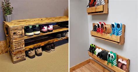 Un porte chaussures DIY avec des palettes 7 idées pour meubler lentrée