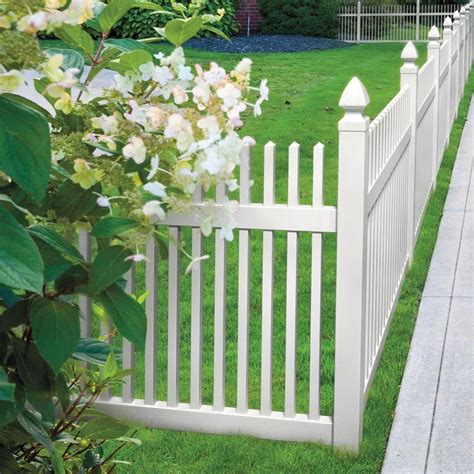 Barrette Outdoor Living 4 In X 4 In X 6 Ft White Vinyl Fence Line