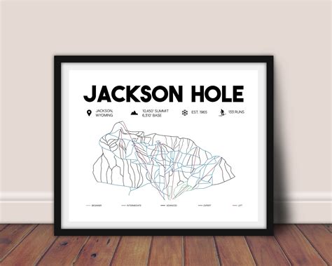 Jackson Hole Printable Trail Map 16x20 | Etsy