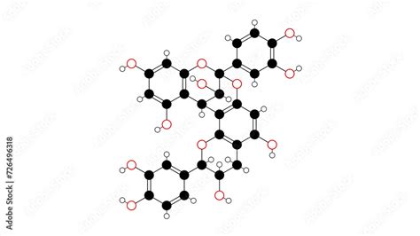 Procyanidin A Molecule Structural Chemical Formula Ball And Stick