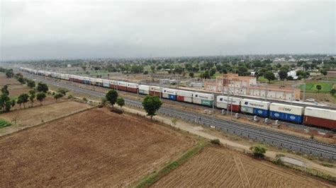 Double Stack Container Train Completes First Trial Run From Gujarats