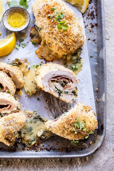 Crispy Baked Basil Chicken Cordon Bleu Half Baked Harvest