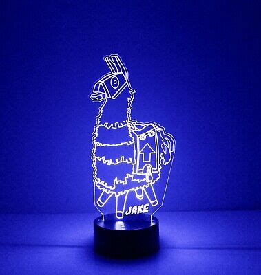 Fortnite Llama LED Night Light, with Remote Control, Engraved Gamers ...